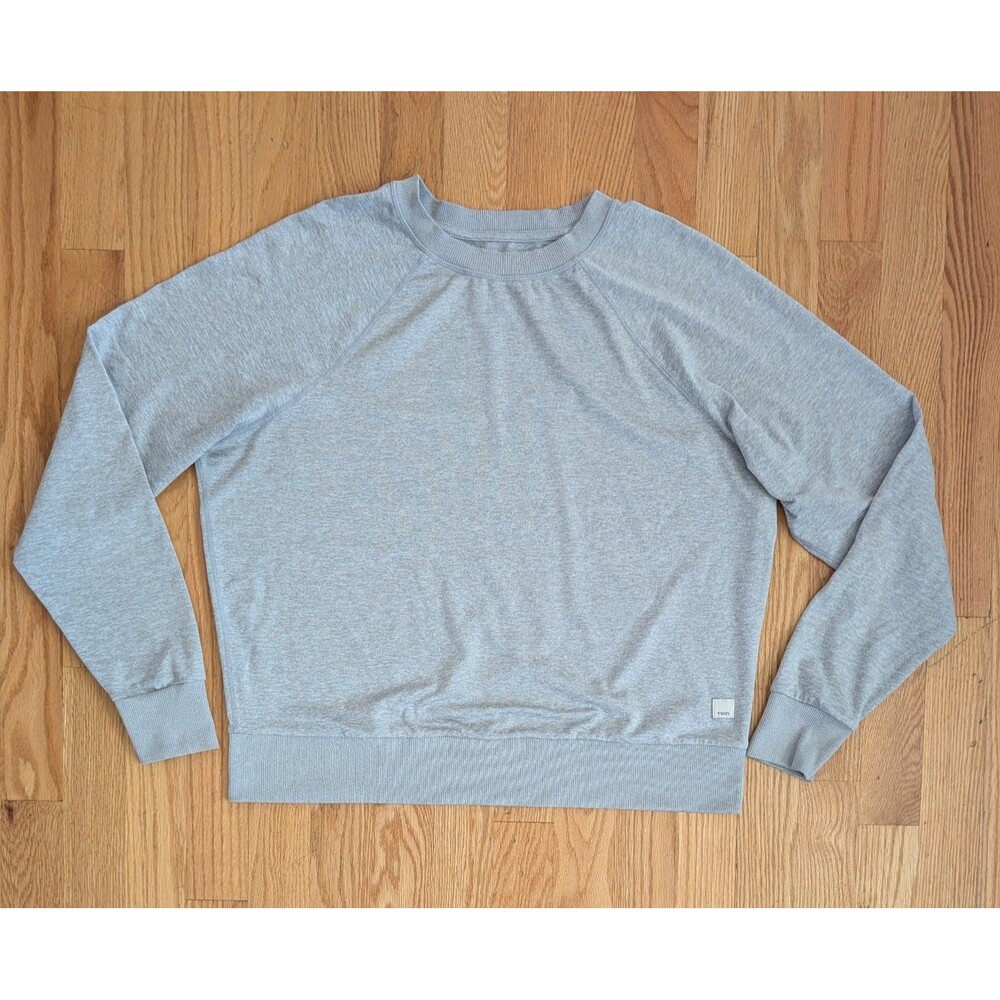 Vuori Halo Crew Long Sleeve VW241 Gray Womens Small Performance Pullover